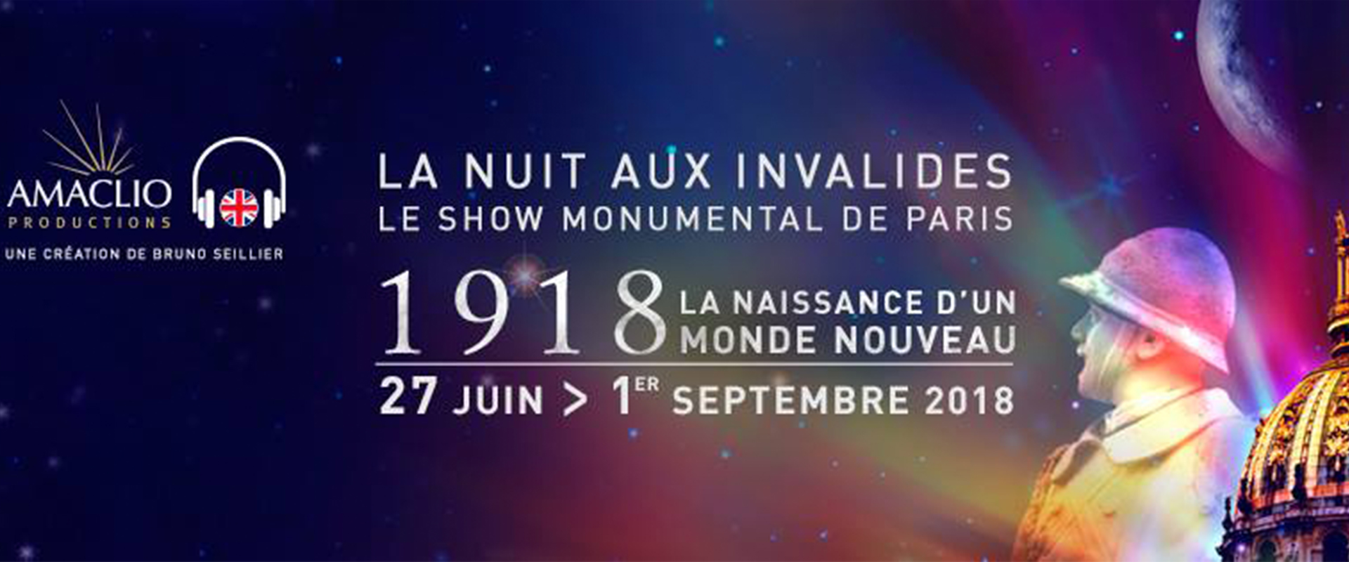 Alternative text - NOVELTY & LA NUIT AUX INVALIDES avec AMACLIO PRODUCTIONS