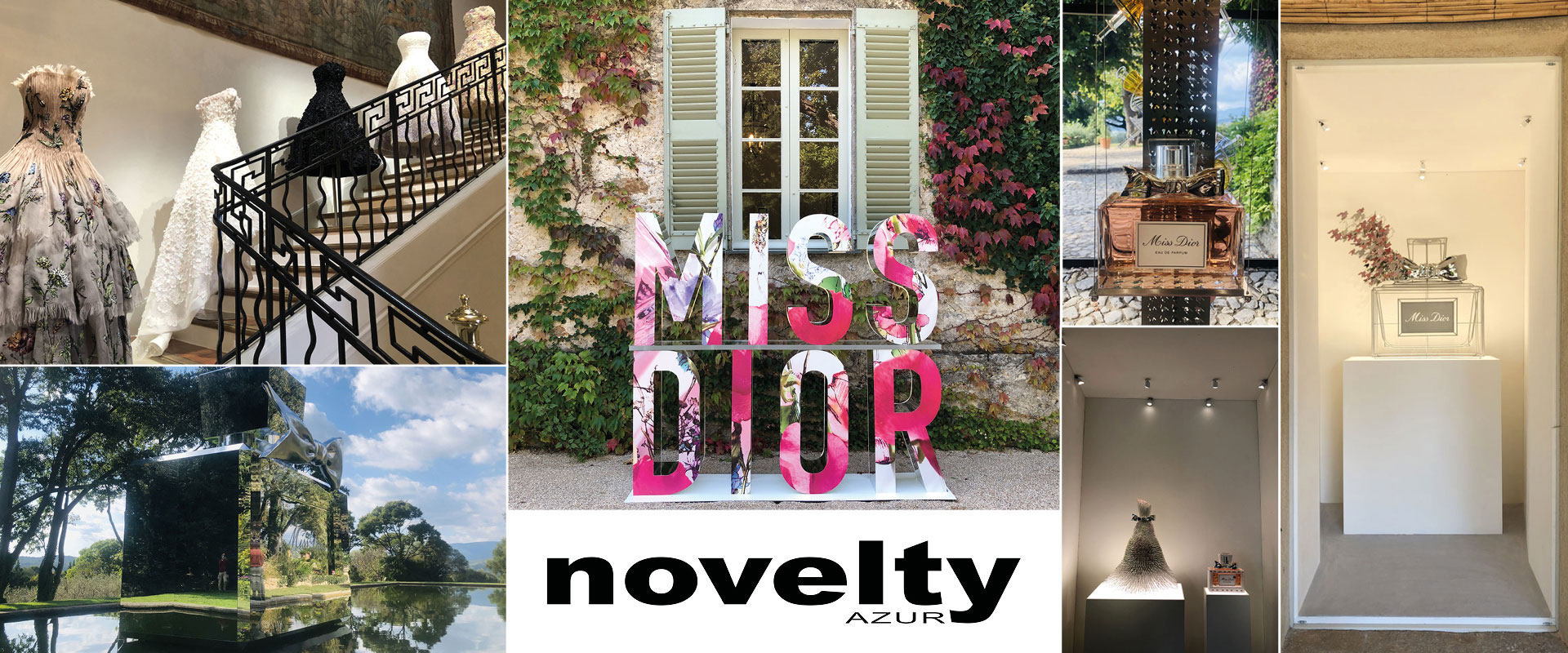 Alternative text - Exposition Miss Dior avec Novelty Azur